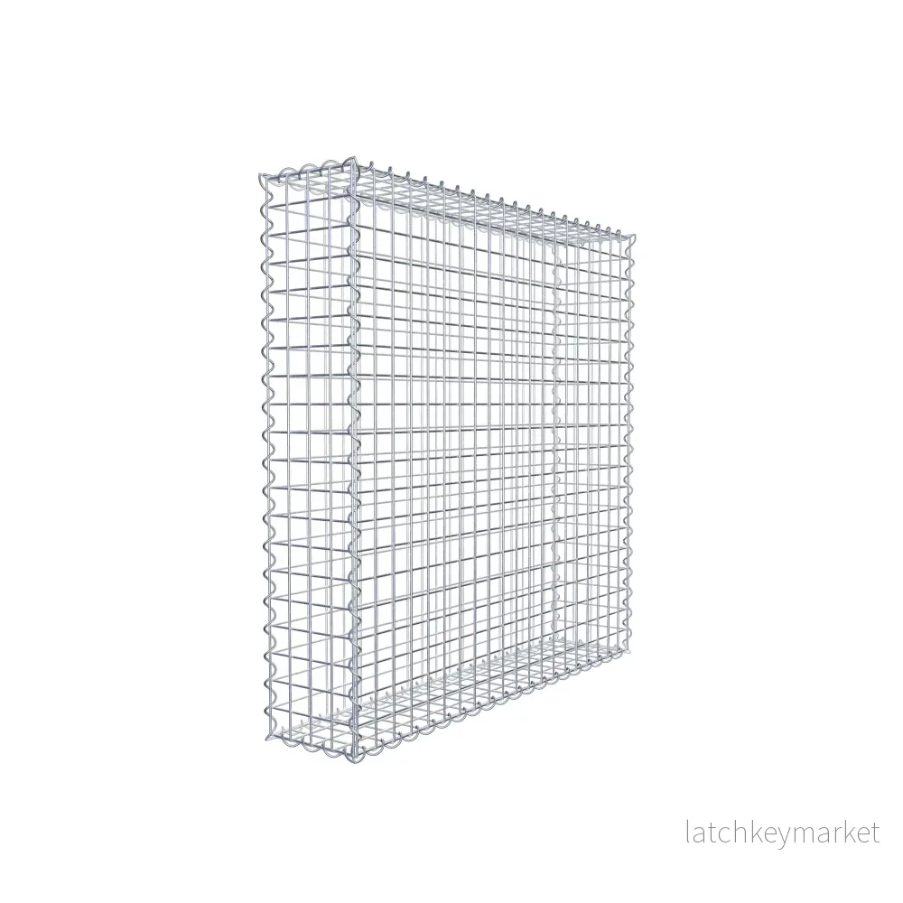 Gabion 100 cm x 100 cm x 20 cm (L x H x D), maskstorlek 5 cm x 5 cm, spiral Gabion 100 cm x 100 cm x 20 cm (L x H x D), maskstorlek 5 cm x 5 cm, spiral