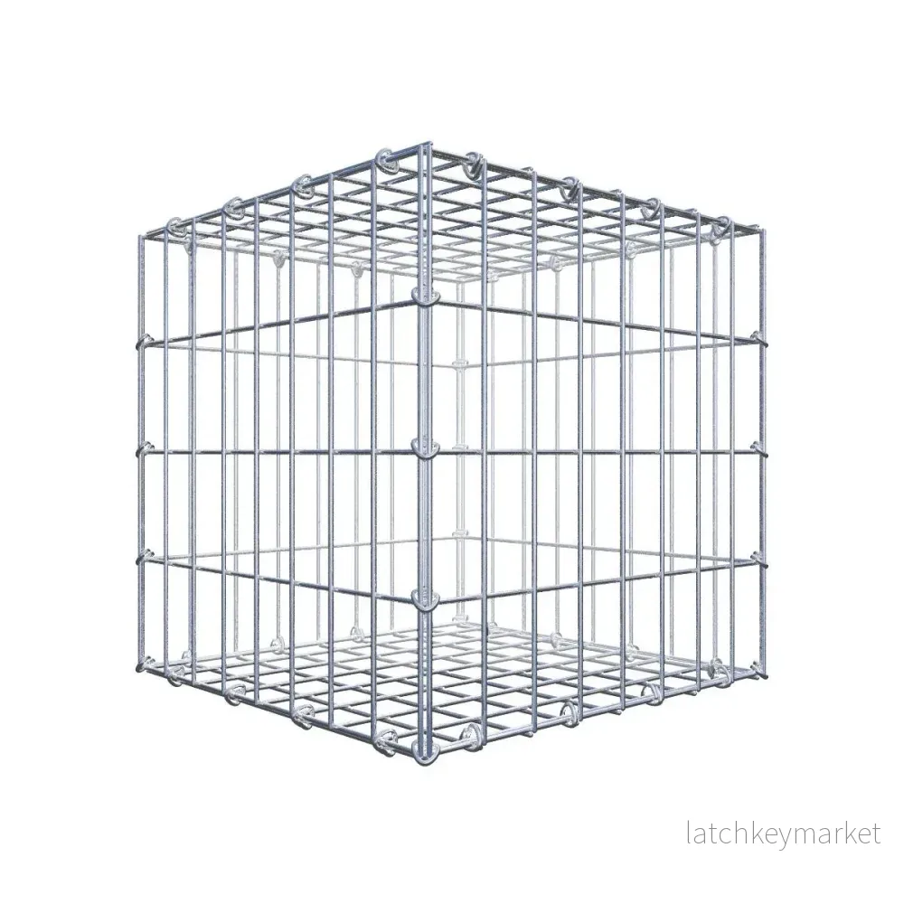 Gabion 40 cm x 40 cm x 40 cm (L x H x D), maskstorlek 5 cm x 10 cm, C-ring Gabion 40 cm x 40 cm x 40 cm (L x H x D), maskstorlek 5 cm x 10 cm, C-ring