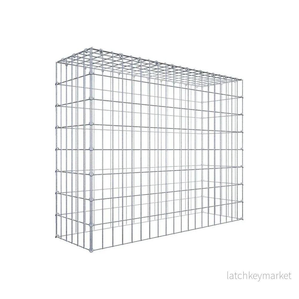 Typ 3 påbyggnadsgabion 100 cm x 80 cm x 30 cm (L x H x D), maskstorlek 5 cm x 10 cm, C-ring Typ 3 påbyggnadsgabion 100 cm x 80 cm x 30 cm (L x H x D), maskstorlek 5 cm x 10 cm, C-ring