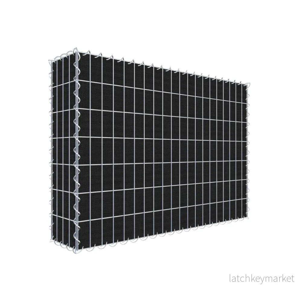 Grön gabion med fleece 100 cm x 70 cm x 20 cm (L x H x D), maskstorlek 5 cm x 10 cm, spiral Grön gabion med fleece 100 cm x 70 cm x 20 cm (L x H x D), maskstorlek 5 cm x 10 cm, spiral