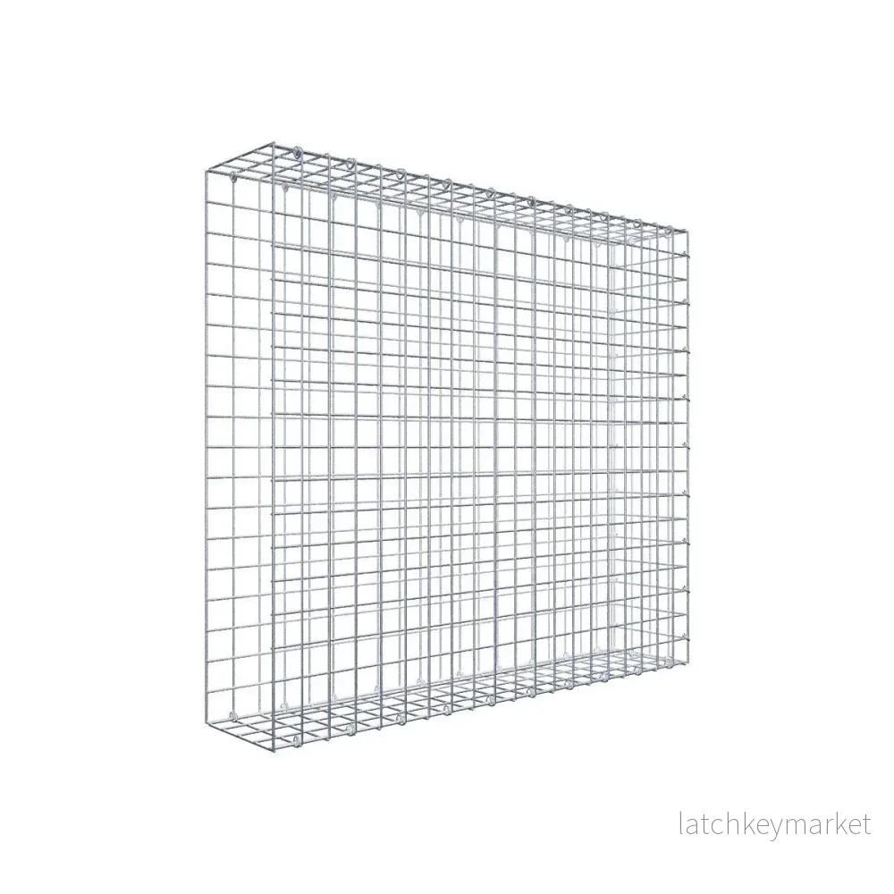Typ 2 påbyggnadsgabion 100 cm x 90 cm x 20 cm (L x H x D), maskstorlek 5 cm x 5 cm, C-ring Typ 2 påbyggnadsgabion 100 cm x 90 cm x 20 cm (L x H x D), maskstorlek 5 cm x 5 cm, C-ring
