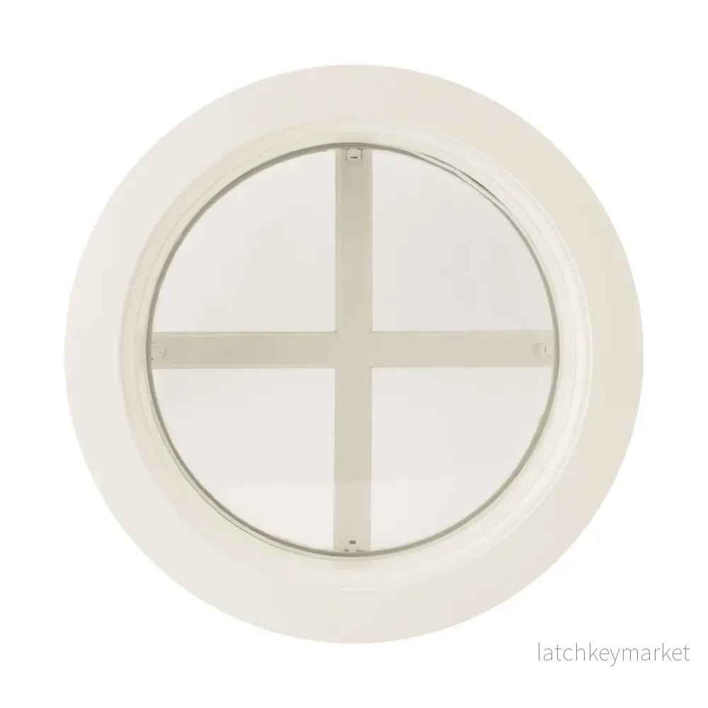 Runt fönster vitt Ø370 mm isolerglas D415 - Bild 3