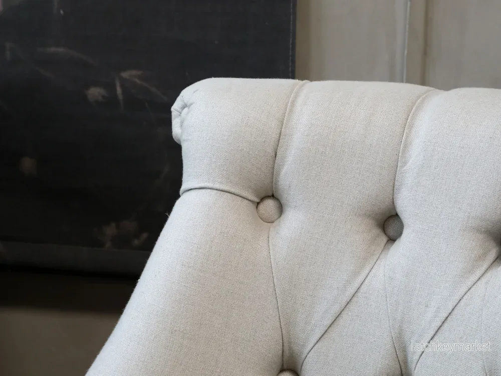 Chic Antique Fåtölj Fransk fåtölj i linnetyg - Bild 3