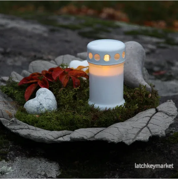 Gravdekoration LED Gravljus Serene Vit 13,5 cm Gravdekoration LED Gravljus Serene Vit 13,5 cm