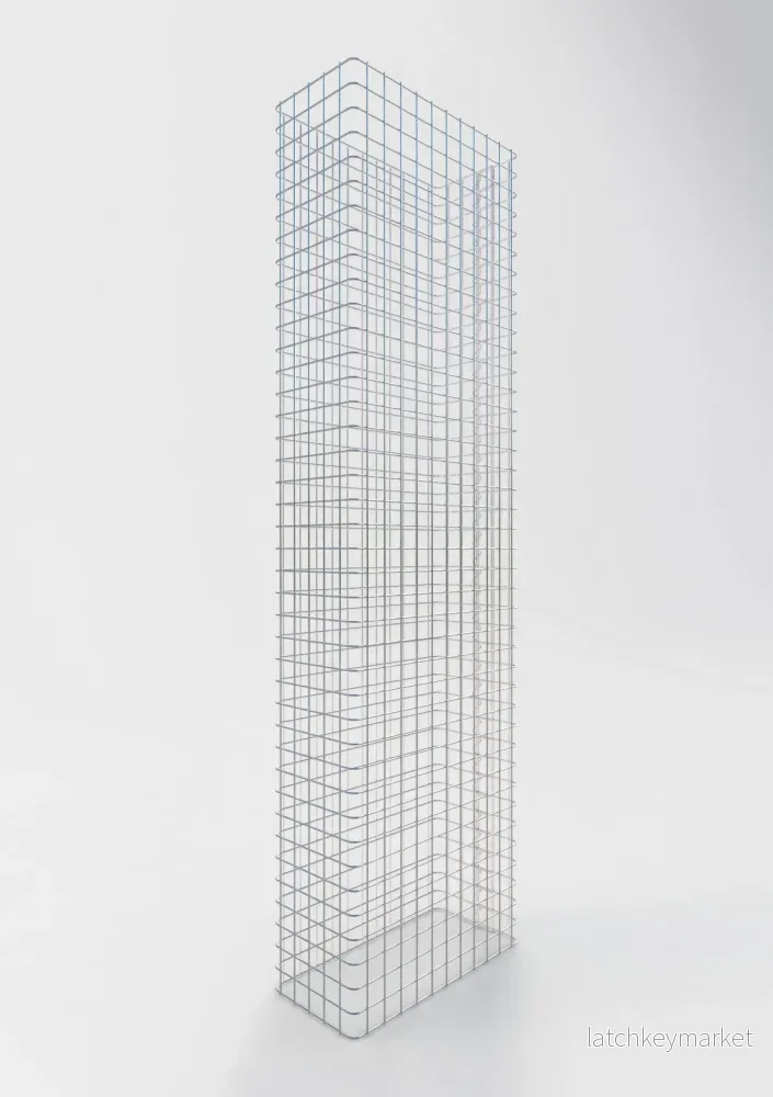 Gabionstängsel längd 57 cm, höjd 160 cm, djup 27 cm, maskstorlek 5 x 5 cm - Bild 2