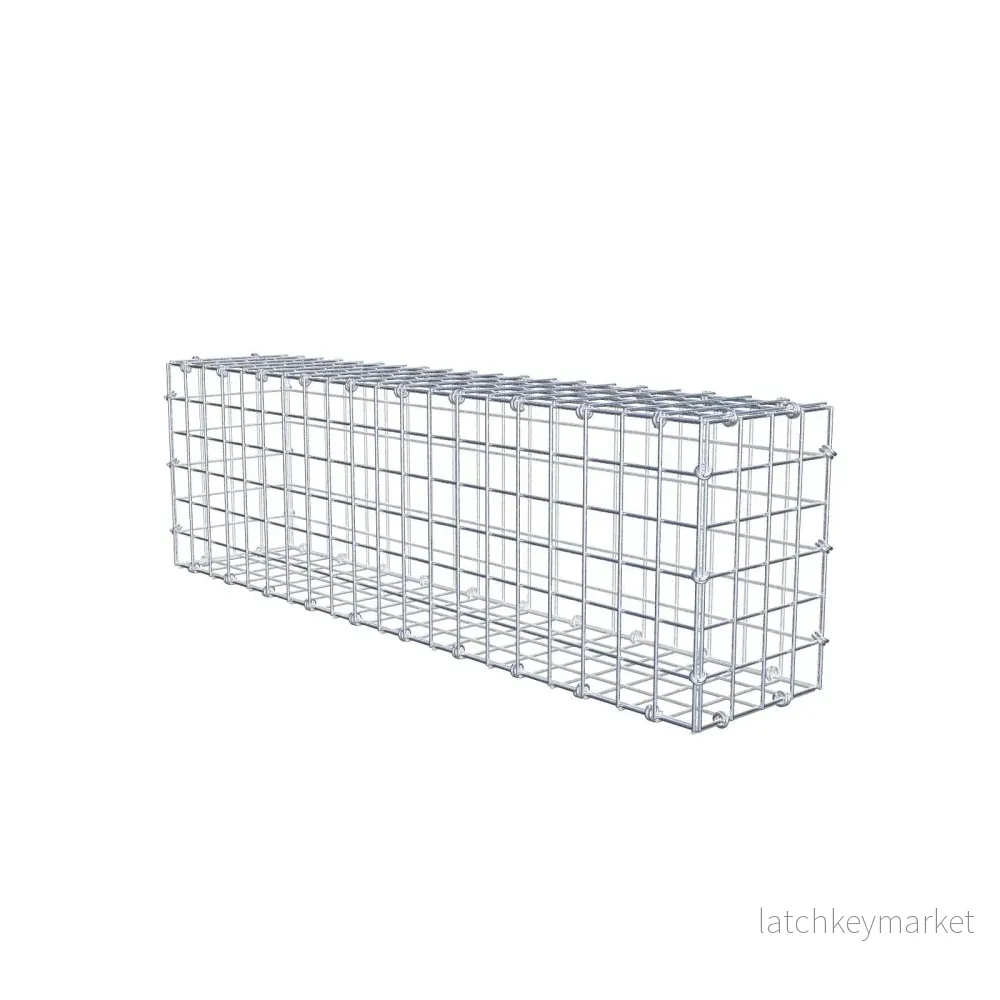 Gabion 100 cm x 30 cm x 20 cm (L x H x D), maskstorlek 5 x 5 cm, spiralring Gabion 100 cm x 30 cm x 20 cm (L x H x D), maskstorlek 5 x 5 cm, spiralring