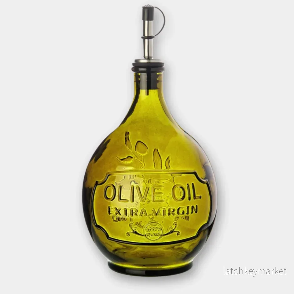 Vintage Olivoljeflaska i glas, 1 L Vintage Olivoljeflaska i glas, 1 L
