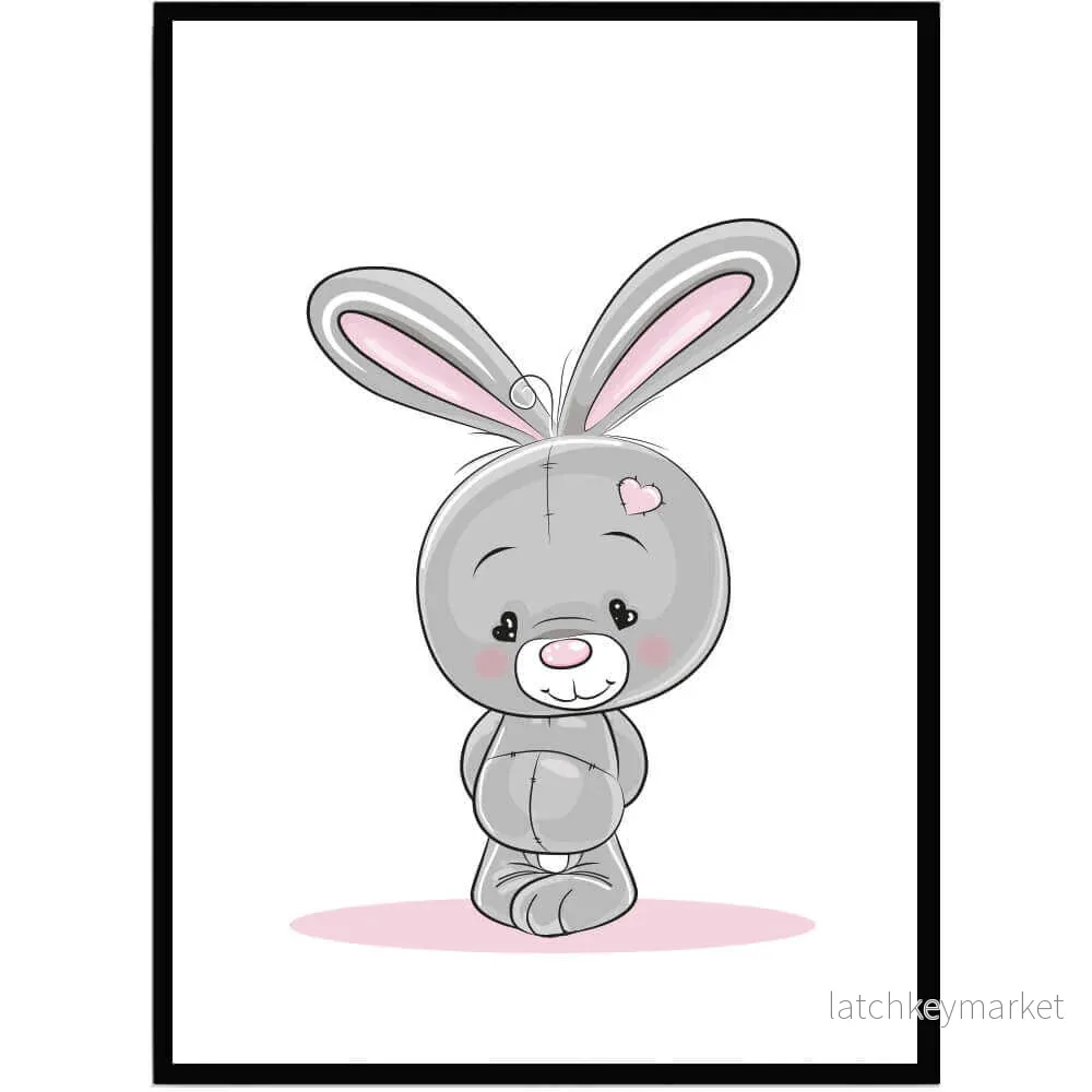 Barntavla – Baby kanin rosa Barntavla – Baby kanin rosa