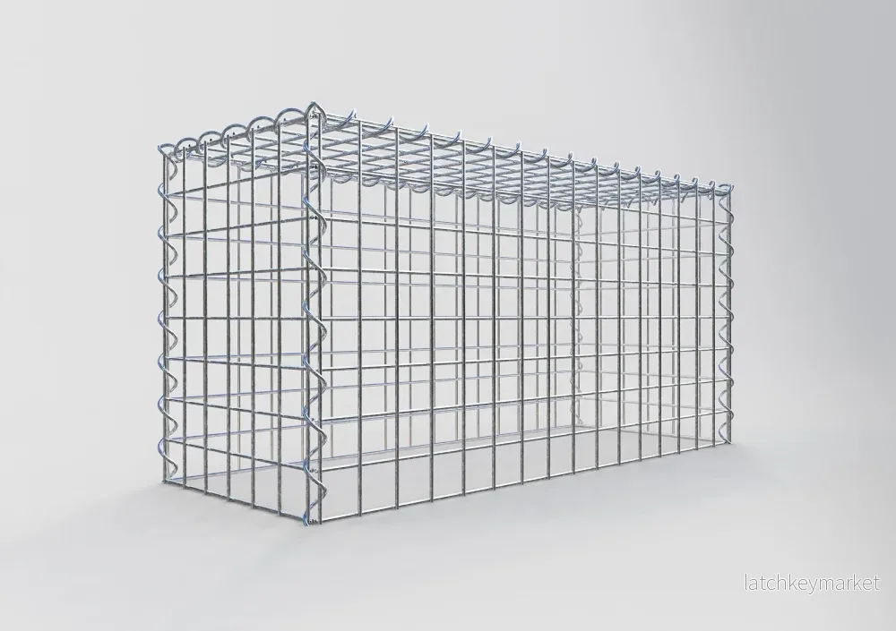 Extra gabion typ 3 80 cm x 40 cm x 30 cm (L x H x D), maskstorlek 5 cm x 5 cm, spiral - Bild 2