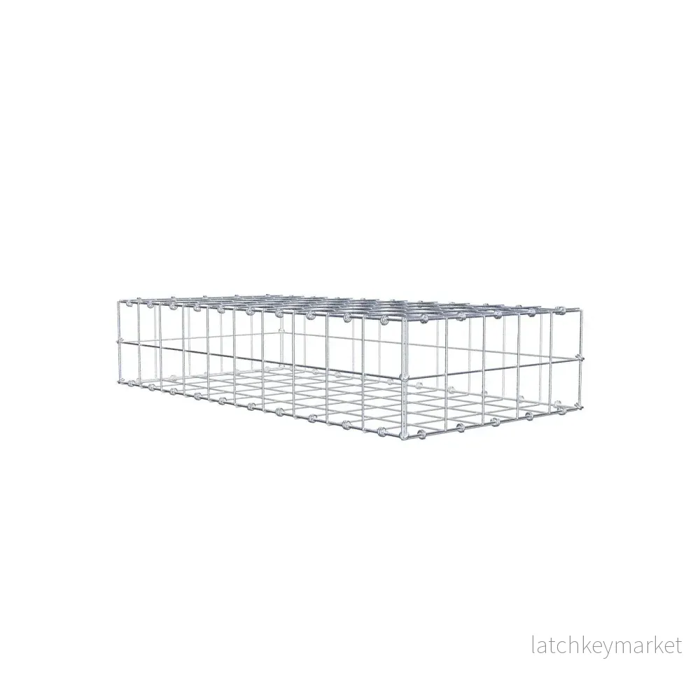 Gabion 100 cm x 20 cm x 50 cm (L x H x D), maskstorlek 10 x 10 cm, spiralring Gabion 100 cm x 20 cm x 50 cm (L x H x D), maskstorlek 10 x 10 cm, spiralring