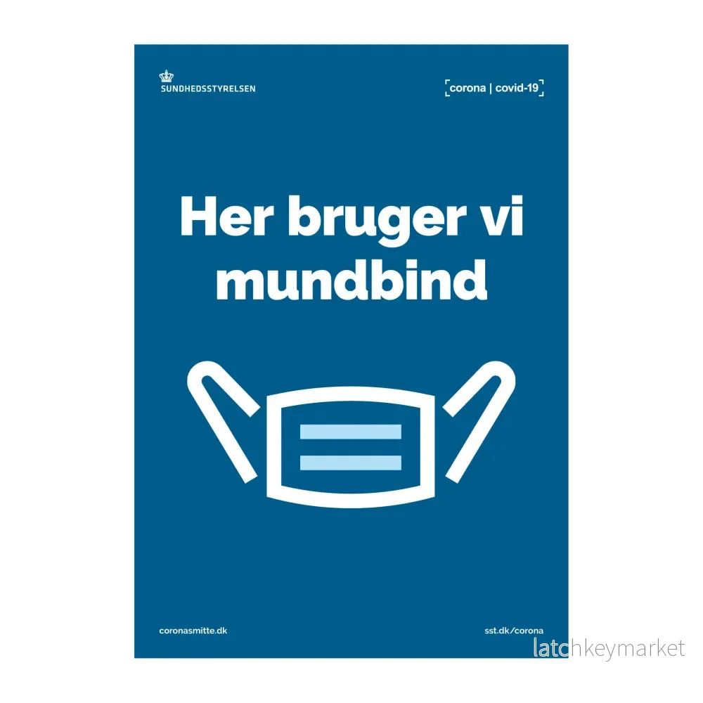 Här använder vi ansiktsmasker Här använder vi ansiktsmasker