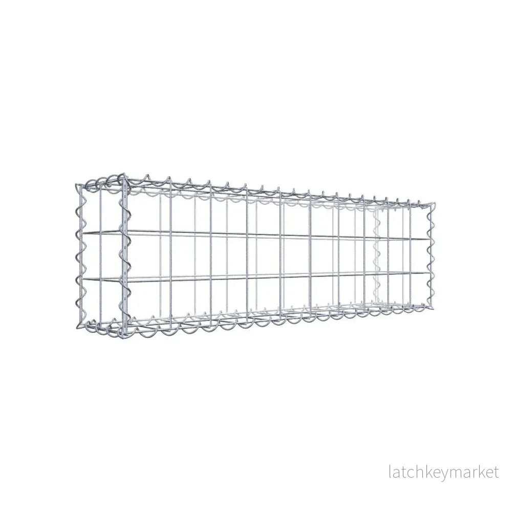 Gabion 100 cm x 30 cm x 20 cm (L x H x D), maskstorlek 10 cm x 10 cm, spiral Gabion 100 cm x 30 cm x 20 cm (L x H x D), maskstorlek 10 cm x 10 cm, spiral
