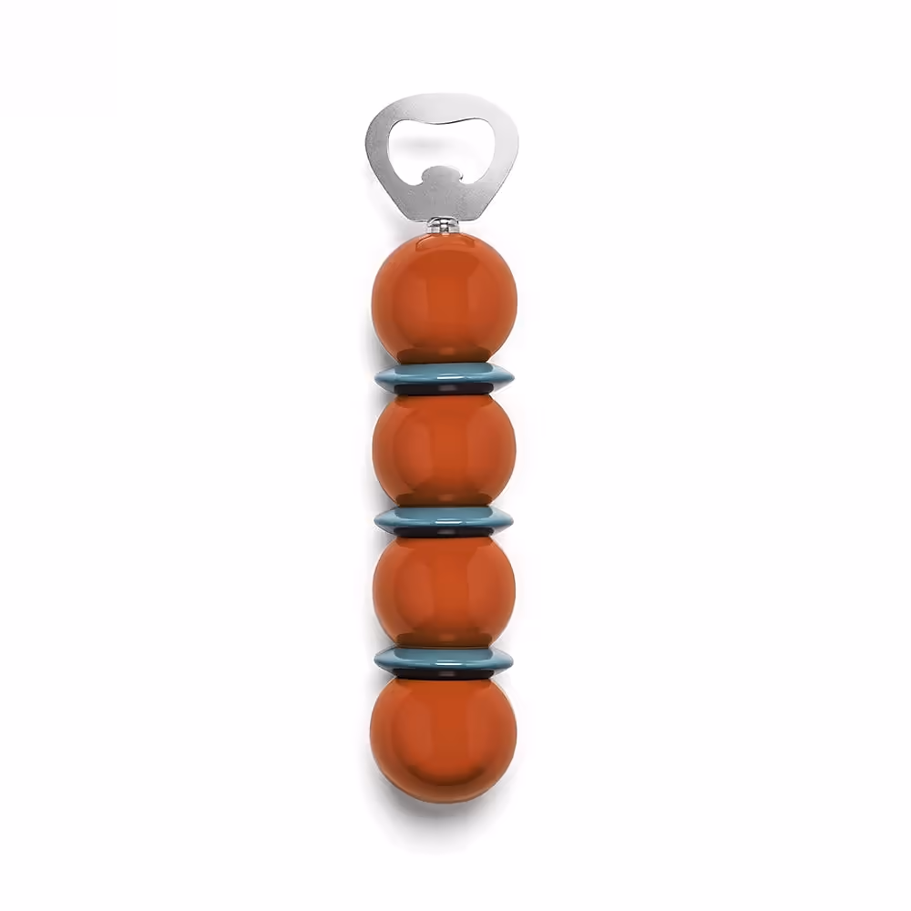 Bobbin Bottle Opener Orange & Chambray