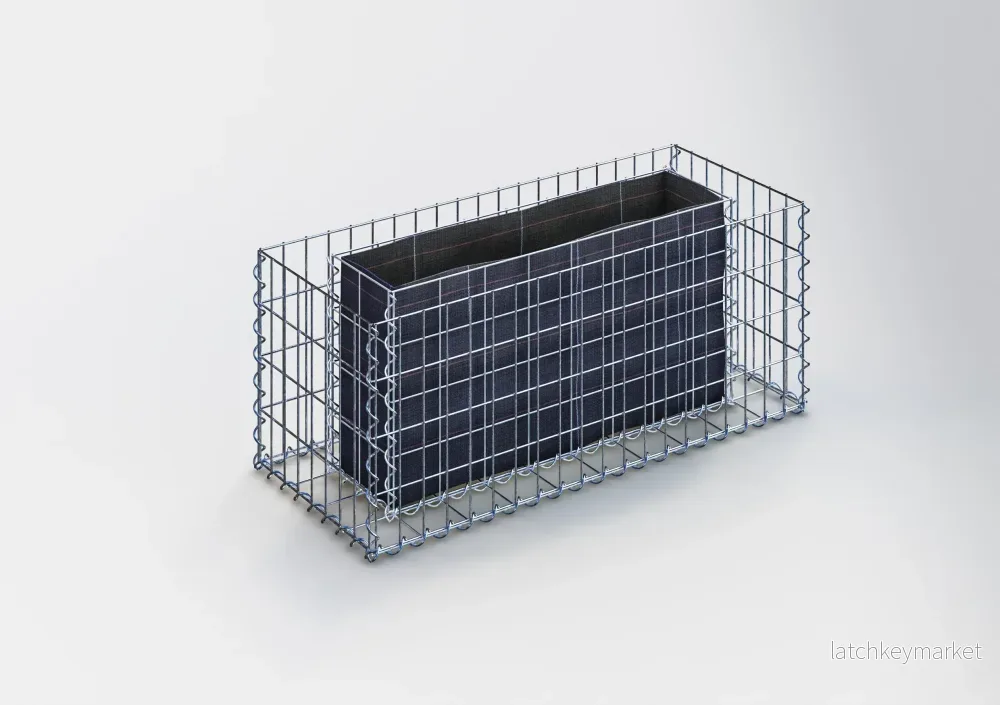 Högbädd, fyrkantig 100 cm x 40 cm x 40 cm (L x H x D), maskstorlek 5 x 10 cm, väggtjocklek 10 cm