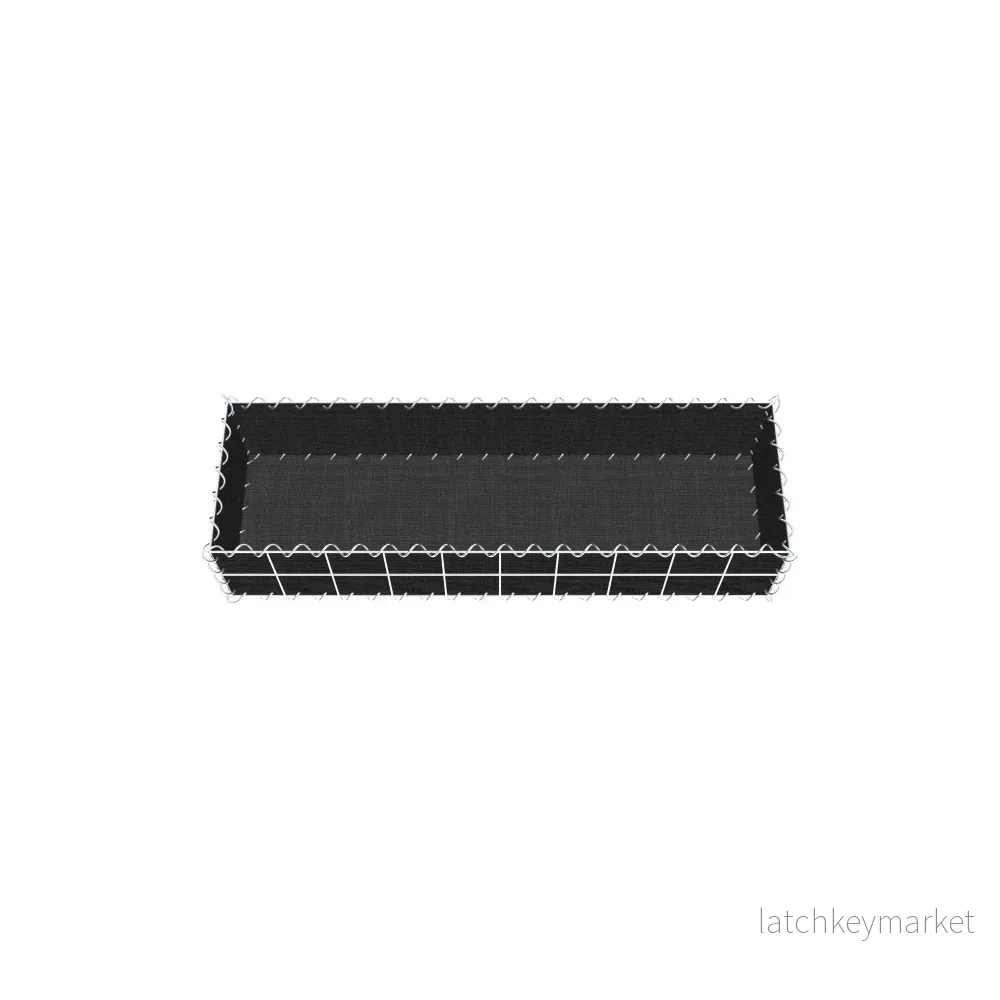 Grön gabion med fleece 100 cm x 20 cm x 30 cm (L x H x D), maskstorlek 10 cm x 10 cm, spiral - Bild 3