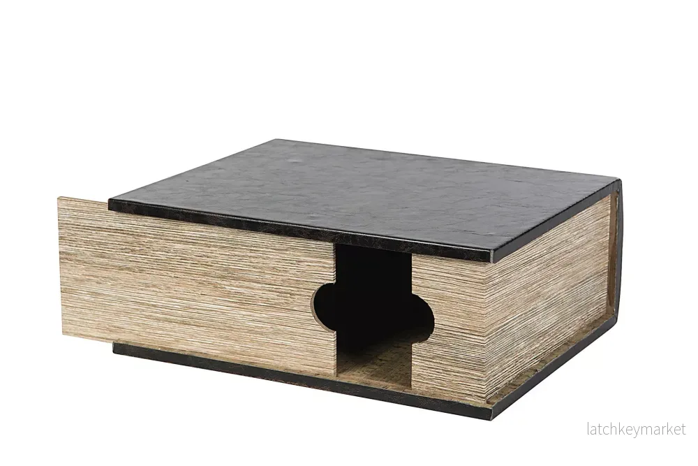 Vinställ Boklåda Vinbox Läder 30x23x11,5cm HH - Bild 3