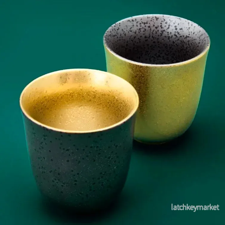Ceylon cups black/gold 150 ml Ceylon cups black/gold 150 ml