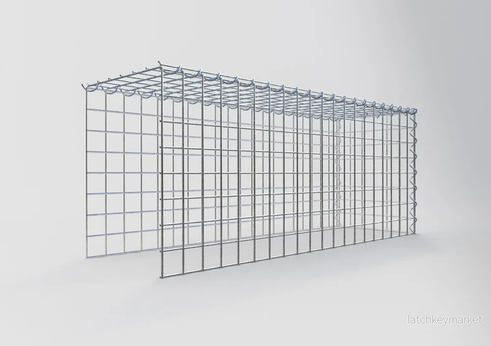 Påväxt gabion typ 4 100 cm x 40 cm x 30 cm (L x H x D), maskstorlek 5 cm x 5 cm, spiral - Bild 2