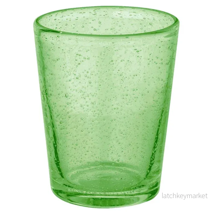 Bubble Water Glass Green