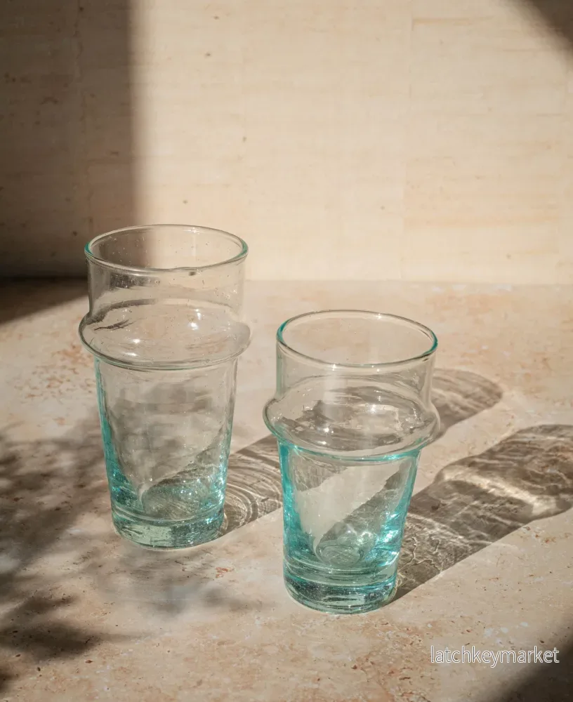 Set of 6 Moroccan Beldi Glassware - clear - small - Bild 2