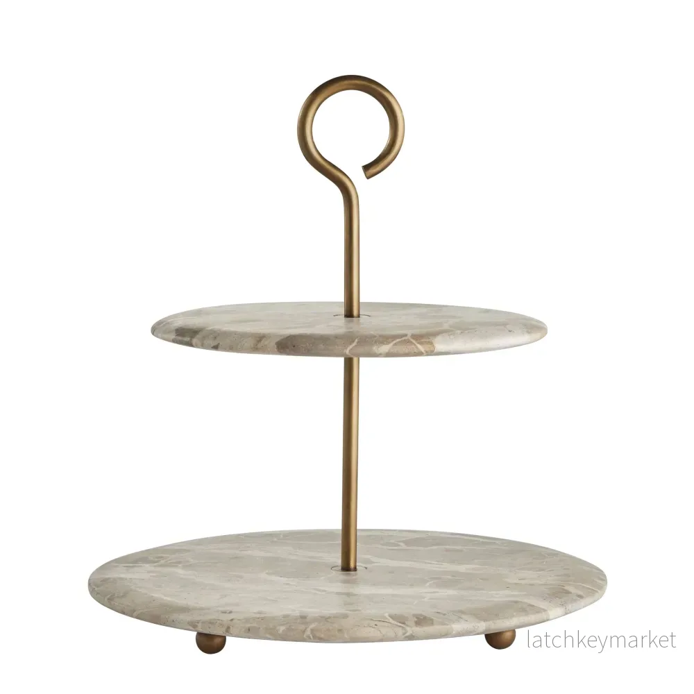 Ellia serveringsfat H35 Ø33,5 cm. sand