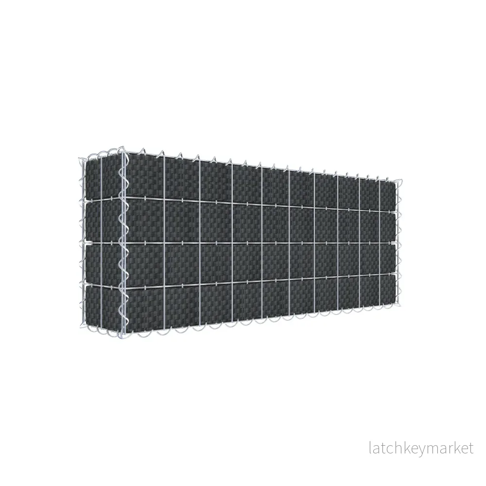 Grön gabion med fleece & insynsskydd 100 cm x 40 cm x 20 cm (L x H x D), maskstorlek 5 cm x 10 cm, spiral Grön gabion med fleece & insynsskydd 100 cm x 40 cm x 20 cm (L x H x D), maskstorlek 5 cm x 10 cm, spiral