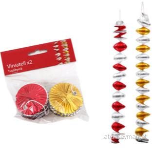 Virvateller 2-pack röd/guld Virvateller 2-pack röd/guld