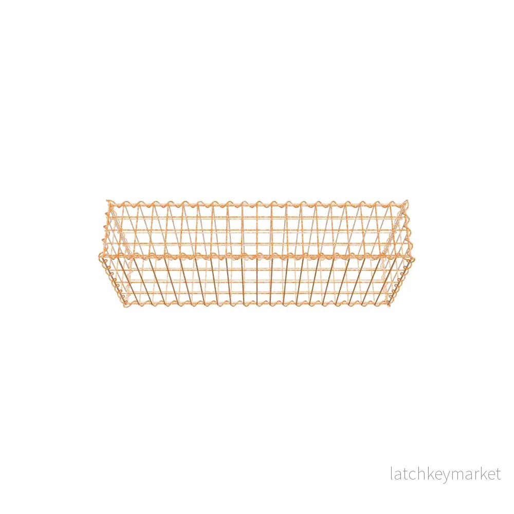 Rostig gabion 100 cm x 40 cm x 20 cm (L x H x D), maskstorlek 5 cm x 10 cm, spiral - Bild 3