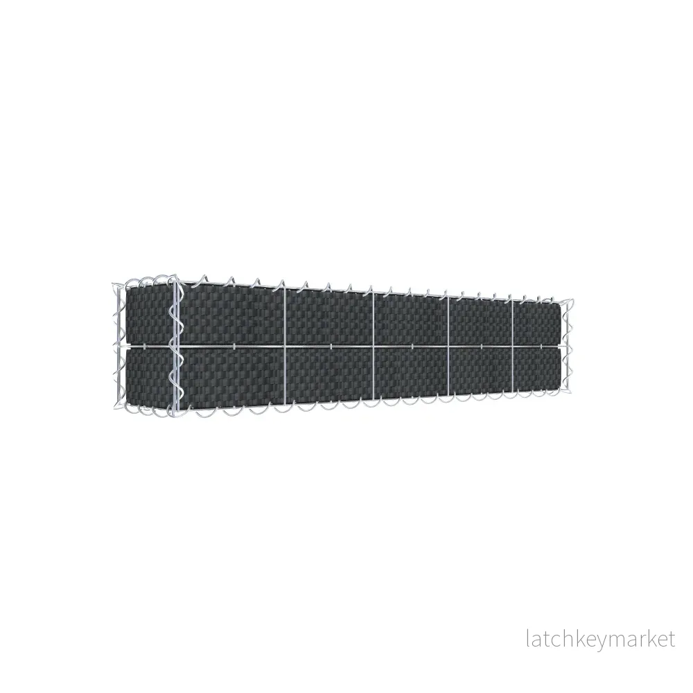 Grön gabion med fleece & insynsskydd 100 cm x 20 cm x 20 cm (L x H x D), maskstorlek 10 cm x 10 cm, spiral Grön gabion med fleece & insynsskydd 100 cm x 20 cm x 20 cm (L x H x D), maskstorlek 10 cm x 10 cm, spiral