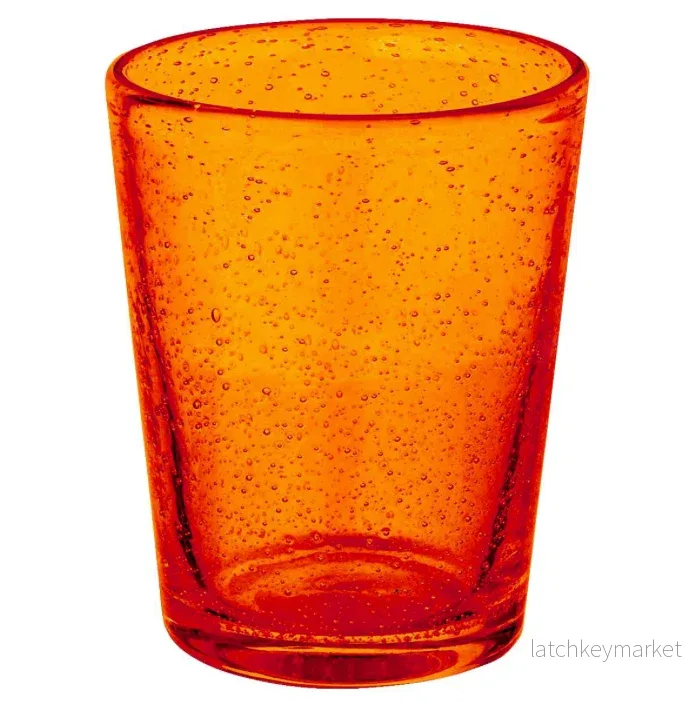 Bubble Water Glass Orange Bubble Water Glass Orange