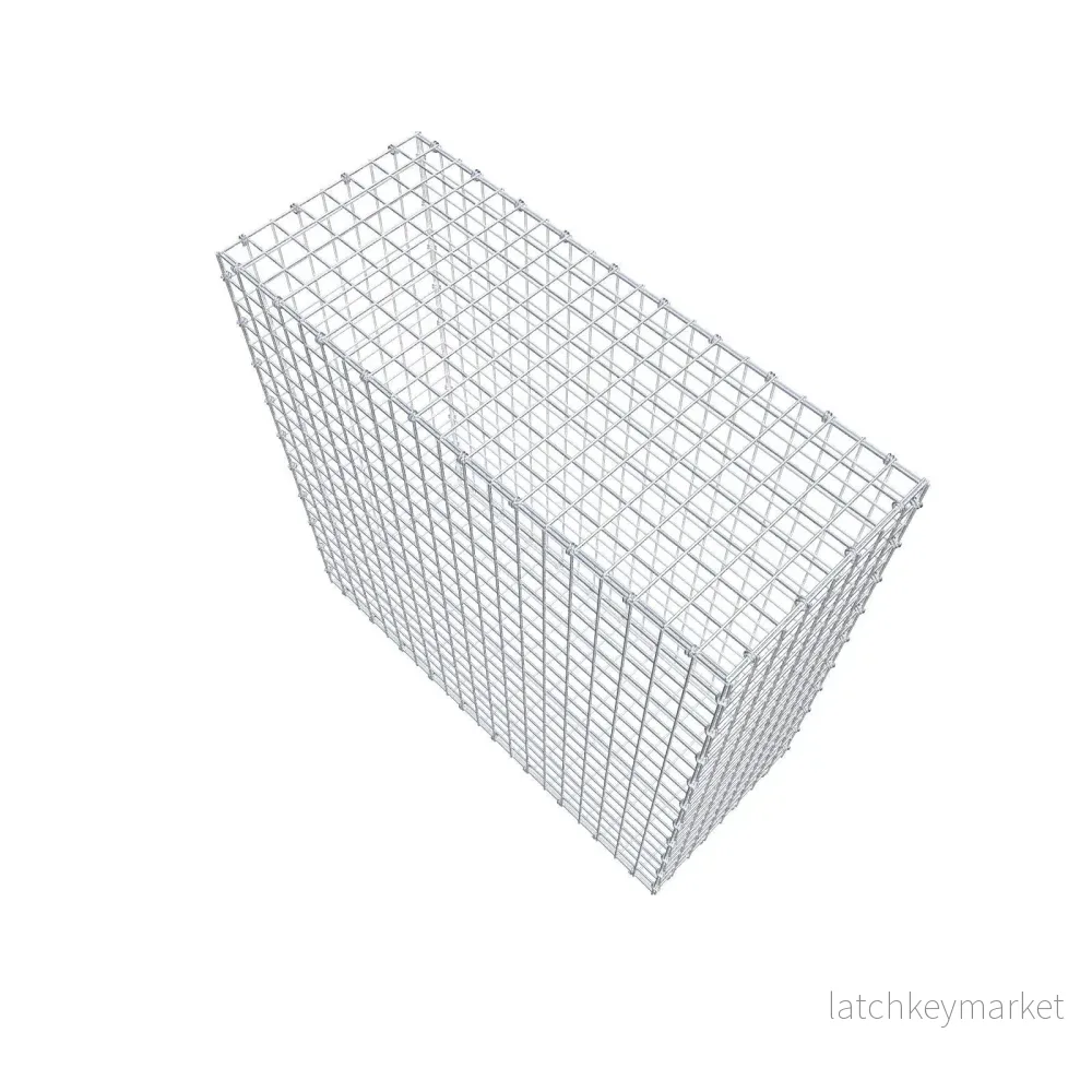 Gabion 100 cm x 100 cm x 40 cm (L x H x D), maskstorlek 5 x 5 cm, spiralring - Bild 3