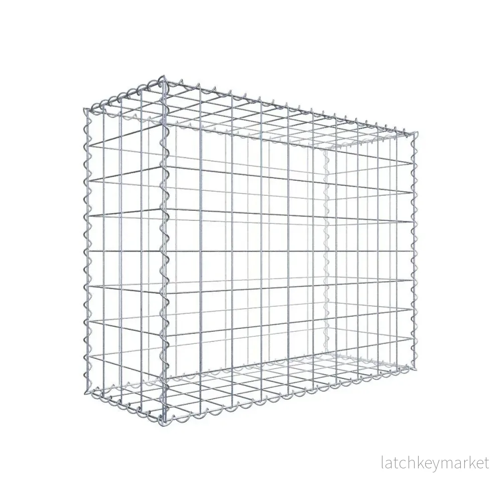Gabion 100 cm x 80 cm x 40 cm (L x H x D), maskstorlek 10 cm x 10 cm, spiral Gabion 100 cm x 80 cm x 40 cm (L x H x D), maskstorlek 10 cm x 10 cm, spiral