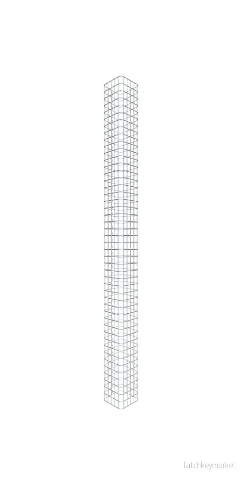 Gabionpelare vinkelrät 27 cm x 27 cm, 230 cm höjd, MW 5 cm x 5 cm