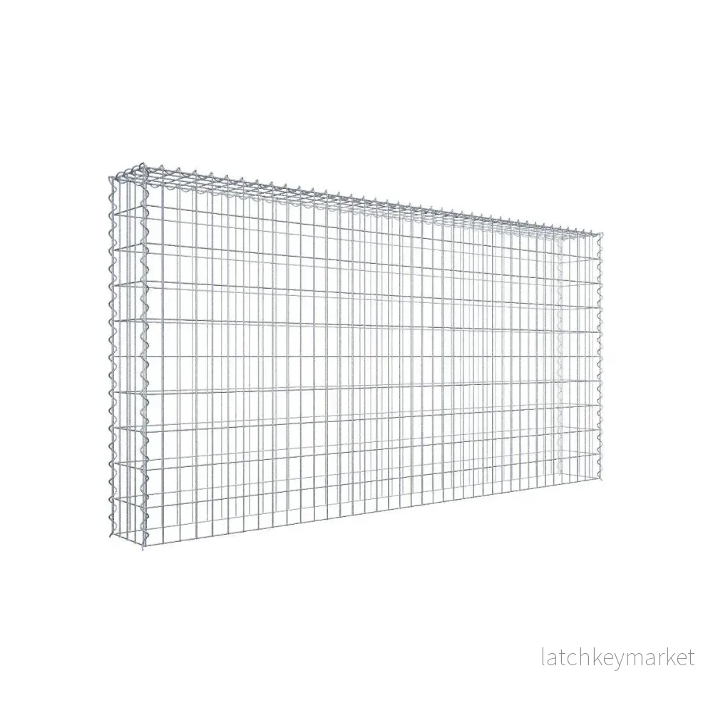 Extra gabion typ 3 200 cm x 100 cm x 20 cm (L x H x D), maskstorlek 5 cm x 10 cm, spiral Extra gabion typ 3 200 cm x 100 cm x 20 cm (L x H x D), maskstorlek 5 cm x 10 cm, spiral
