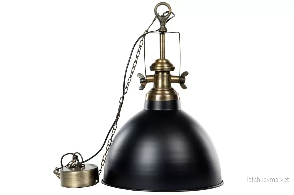 Taklampa Baron Svart mässing 40x61cm HH Taklampa Baron Svart mässing 40x61cm HH