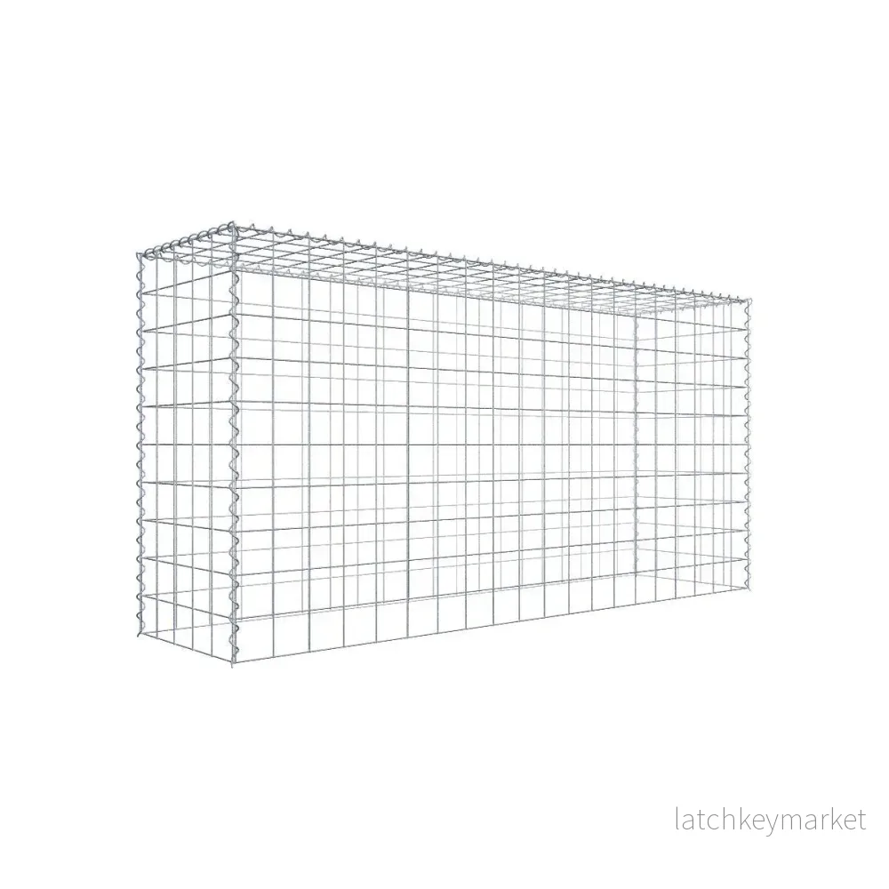 Extra gabion typ 3 200 cm x 100 cm x 50 cm (L x H x D), maskstorlek 10 cm x 10 cm, spiral Extra gabion typ 3 200 cm x 100 cm x 50 cm (L x H x D), maskstorlek 10 cm x 10 cm, spiral