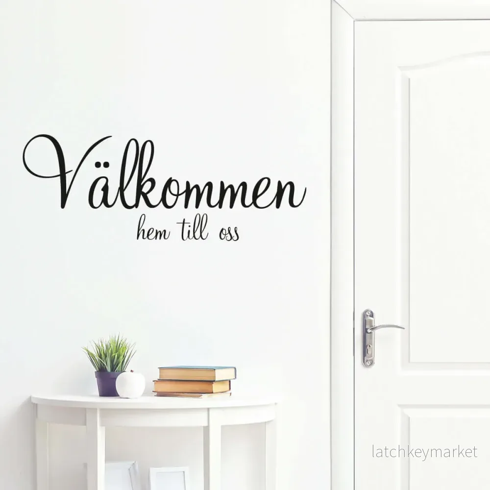 Väggord Välkommen hem till oss 1