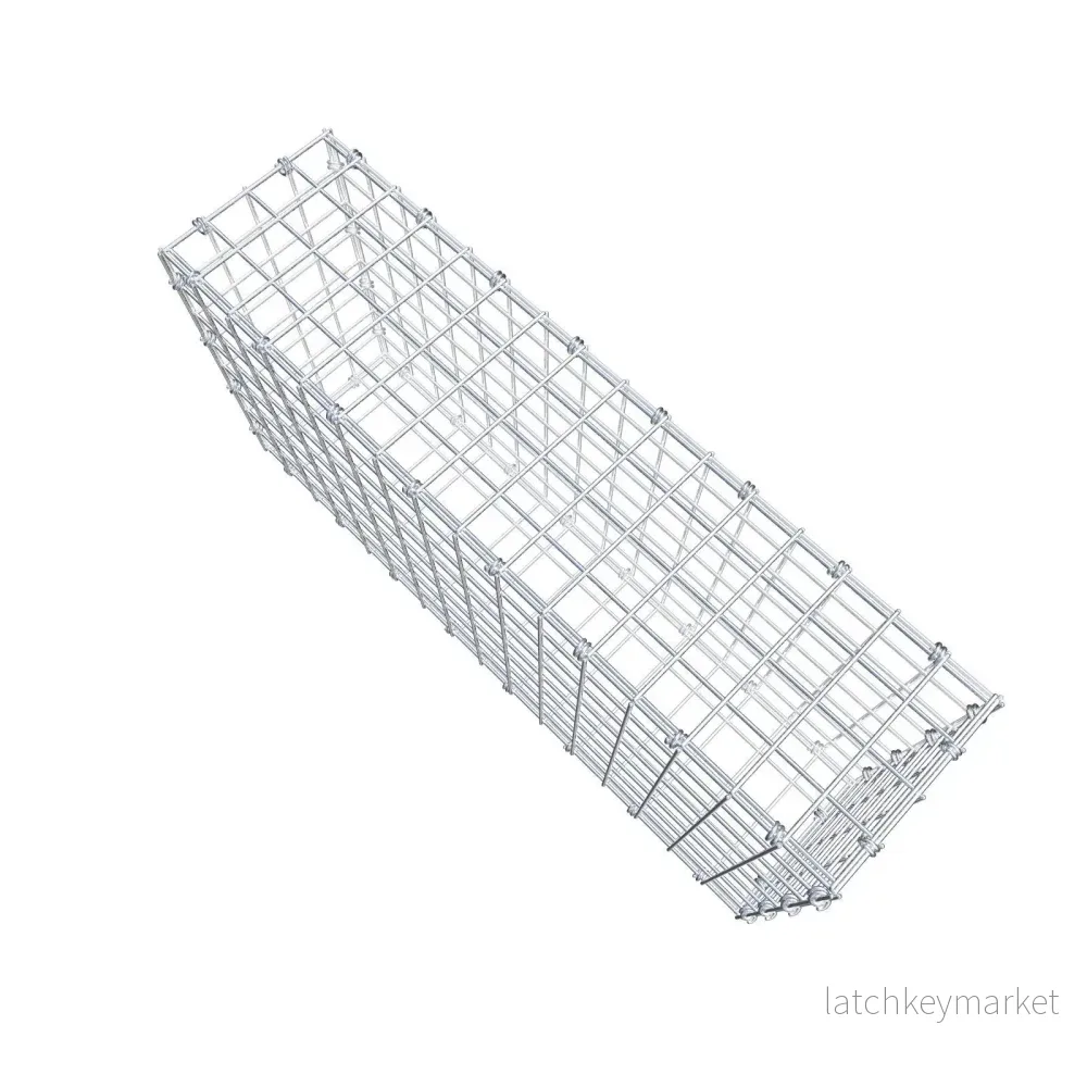 Gabion 80 cm x 40 cm x 20 cm (L x H x D), maskstorlek 5 x 5 cm, spiralring - Bild 3
