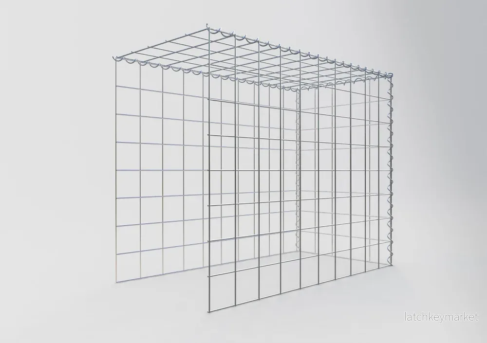 Extra gabion typ 4 100 cm x 80 cm x 50 cm (L x H x D), maskstorlek 10 cm x 10 cm, spiral - Bild 2