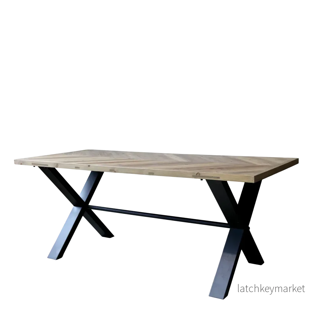 Chic Antique Matbord med fiskbensmönster 200 cm