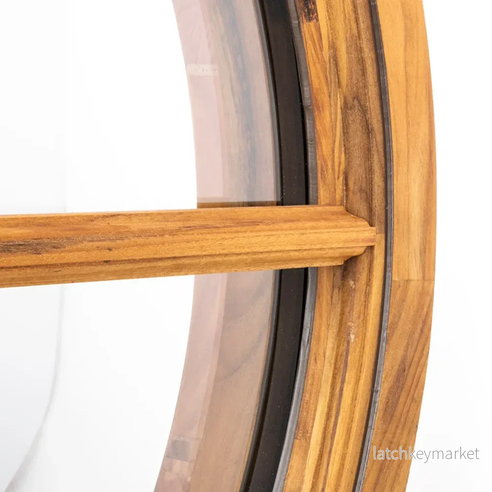 Runt fönster teak Ø570 mm isolerglas D415 - Bild 2