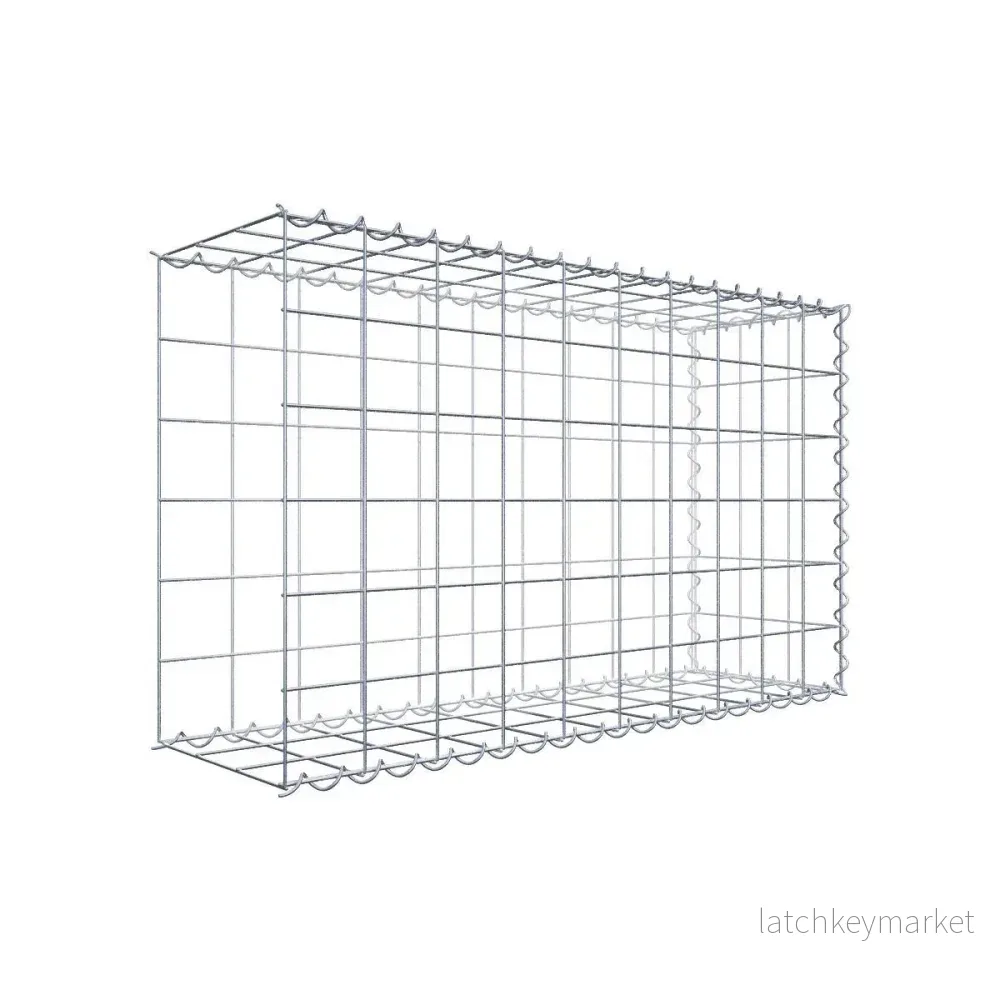 Påväxt gabion typ 2 100 cm x 60 cm x 30 cm (L x H x D), maskstorlek 10 cm x 10 cm, spiral