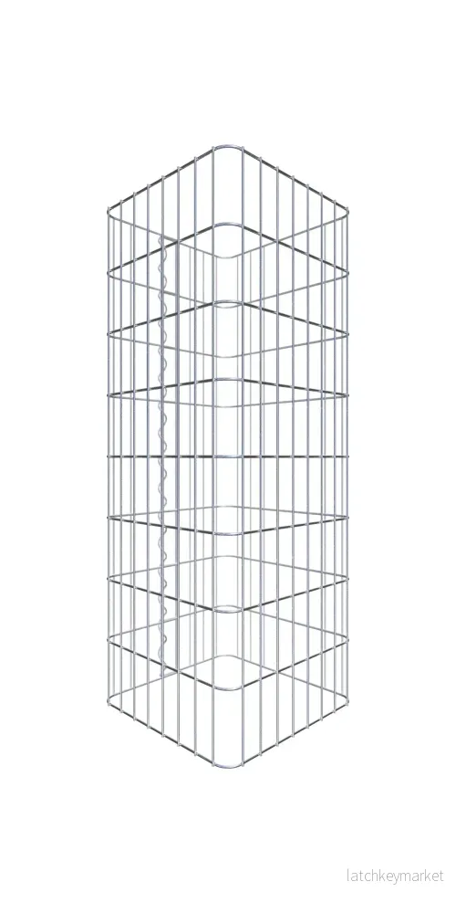 Gabionpelare, kantig 42 cm x 42 cm, 80 cm hög, MW 5 cm x 10 cm Gabionpelare, kantig 42 cm x 42 cm, 80 cm hög, MW 5 cm x 10 cm