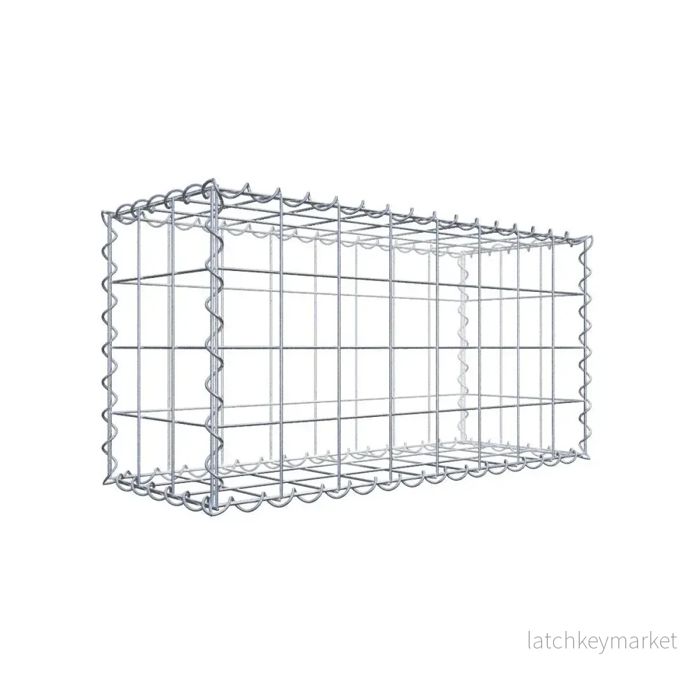 Gabion 80 cm x 40 cm x 30 cm (L x H x D), maskstorlek 10 cm x 10 cm, spiral Gabion 80 cm x 40 cm x 30 cm (L x H x D), maskstorlek 10 cm x 10 cm, spiral