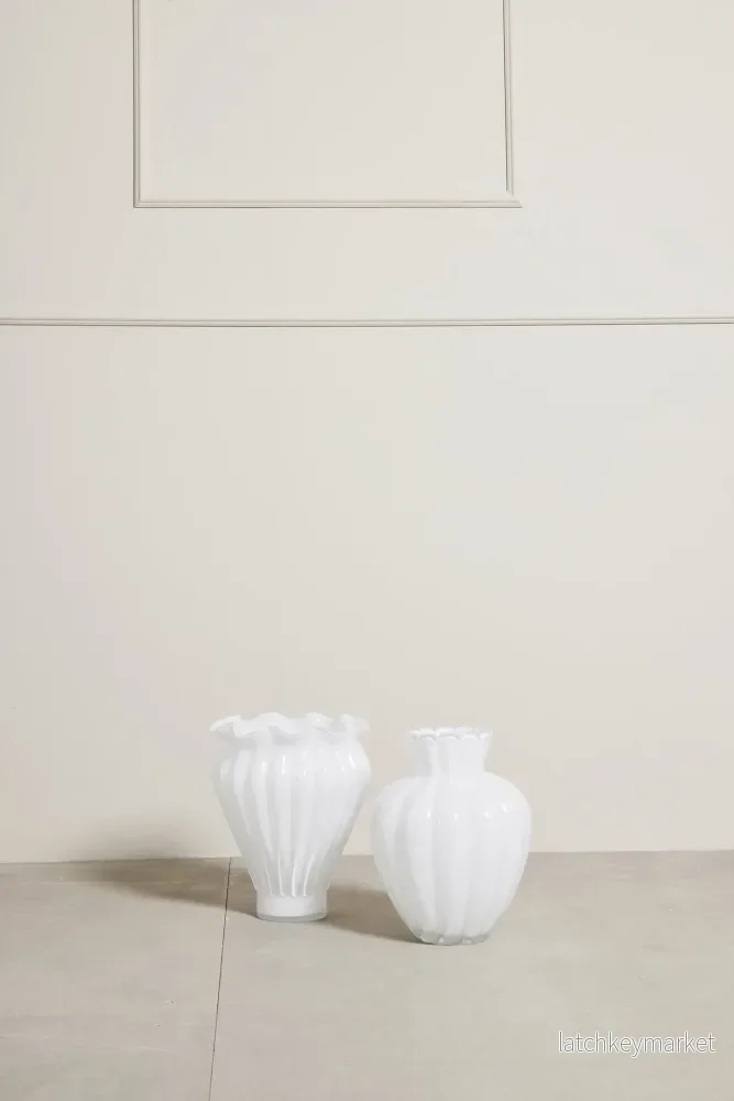 Verity vas H28 cm. vit glas - Bild 3