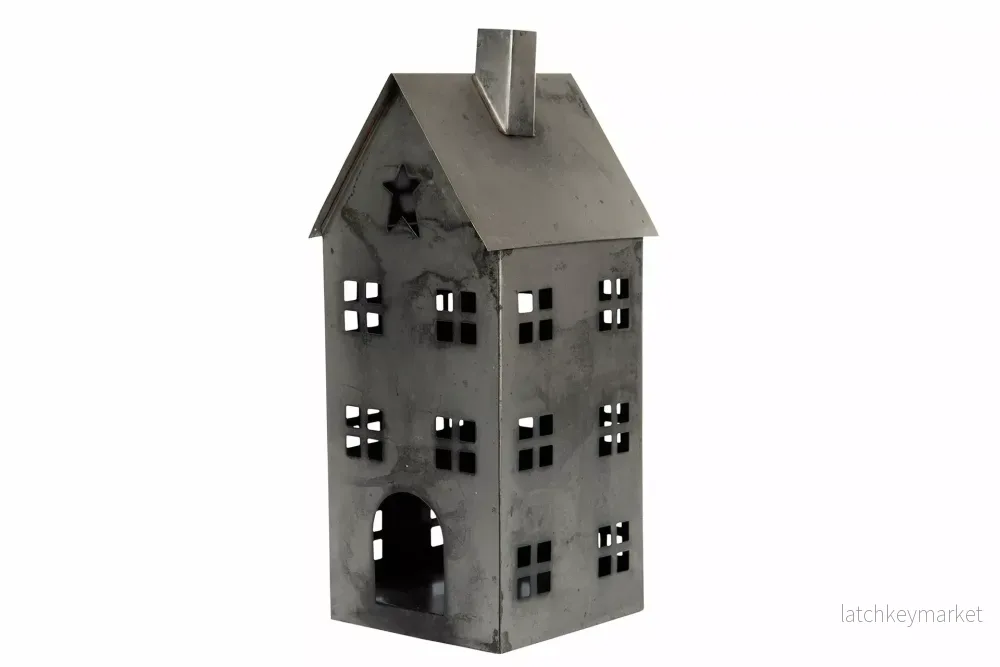 Ljusstake Ljushus Metall Old Grey 14×15.5x33cm HH REA Ljusstake Ljushus Metall Old Grey 14×15.5x33cm HH REA