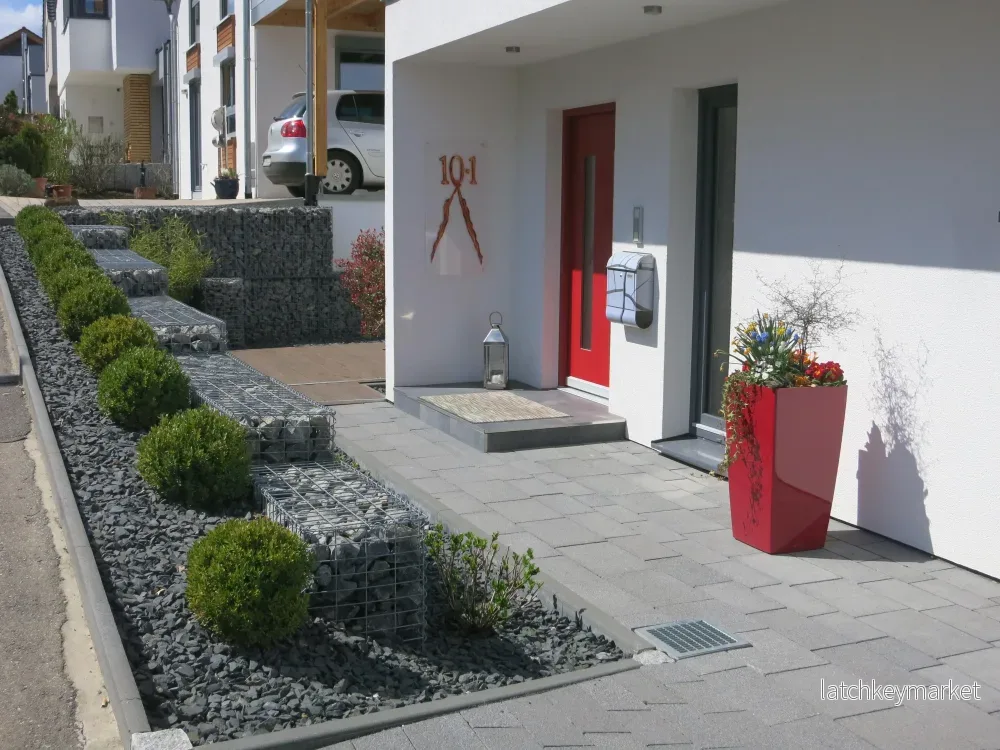 Gabion 100 cm x 30 cm x 30 cm (L x H x D), maskstorlek 5 cm x 10 cm, spiral - Bild 2