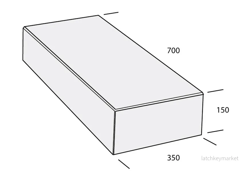 Klassikblock Antracit 700x350x150 - Bild 2