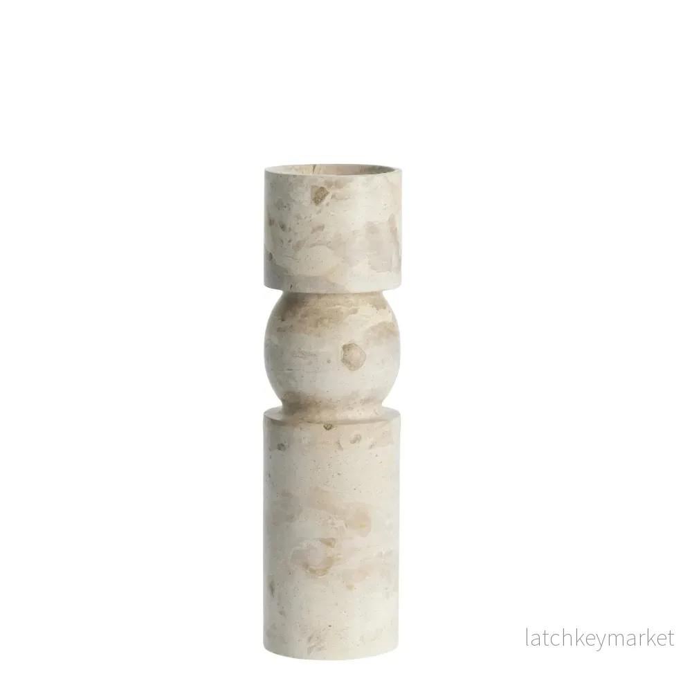 Ellia ljushållare H30 Ø9 cm. sand Ellia ljushållare H30 Ø9 cm. sand