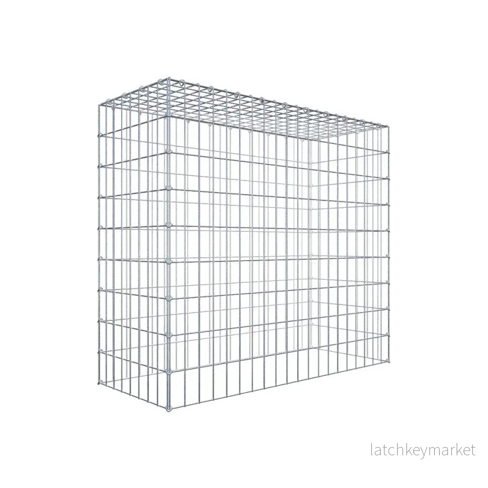Typ 3 påbyggnadsgabion 100 cm x 90 cm x 40 cm (L x H x D), maskstorlek 5 cm x 10 cm, C-ring Typ 3 påbyggnadsgabion 100 cm x 90 cm x 40 cm (L x H x D), maskstorlek 5 cm x 10 cm, C-ring